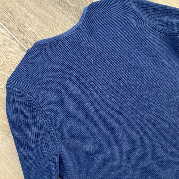 CHARTER‎ CLUB | Cotton Quilted Zip-Front Cardigan Blue | Sz Medium Women's - Picture 6 of 10